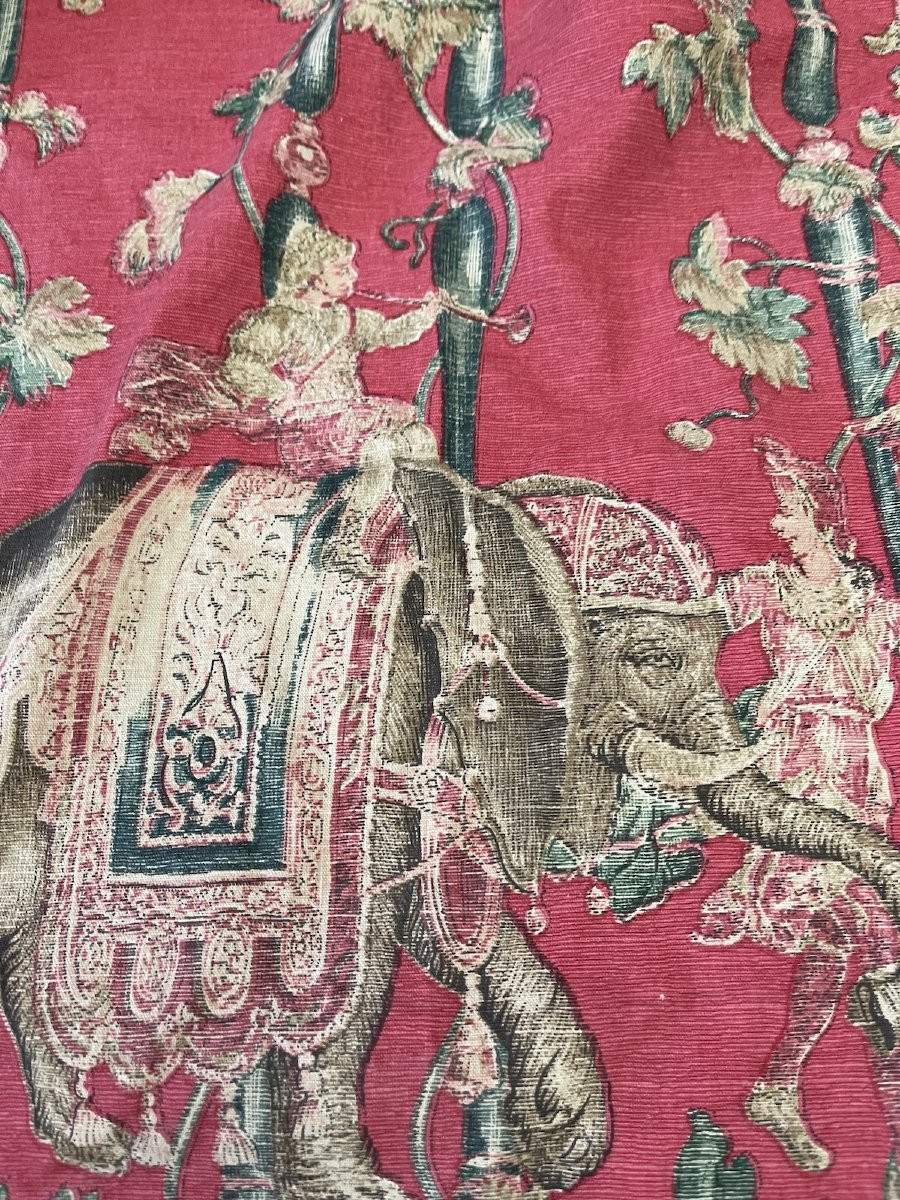 Paire de Rideaux au Décor d’Éléphants – Éditeur Gaston y Daniela-photo-2