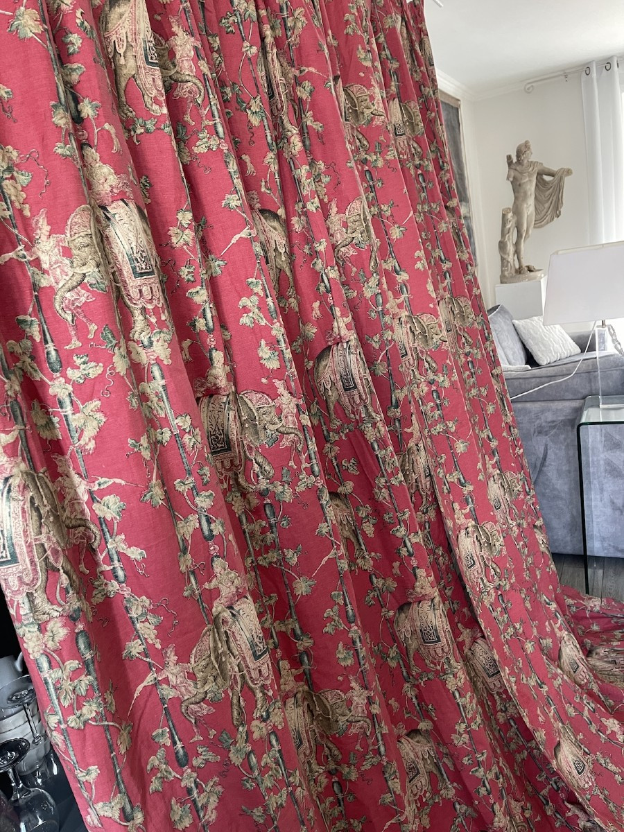 Paire de Rideaux au Décor d’Éléphants – Éditeur Gaston y Daniela-photo-8