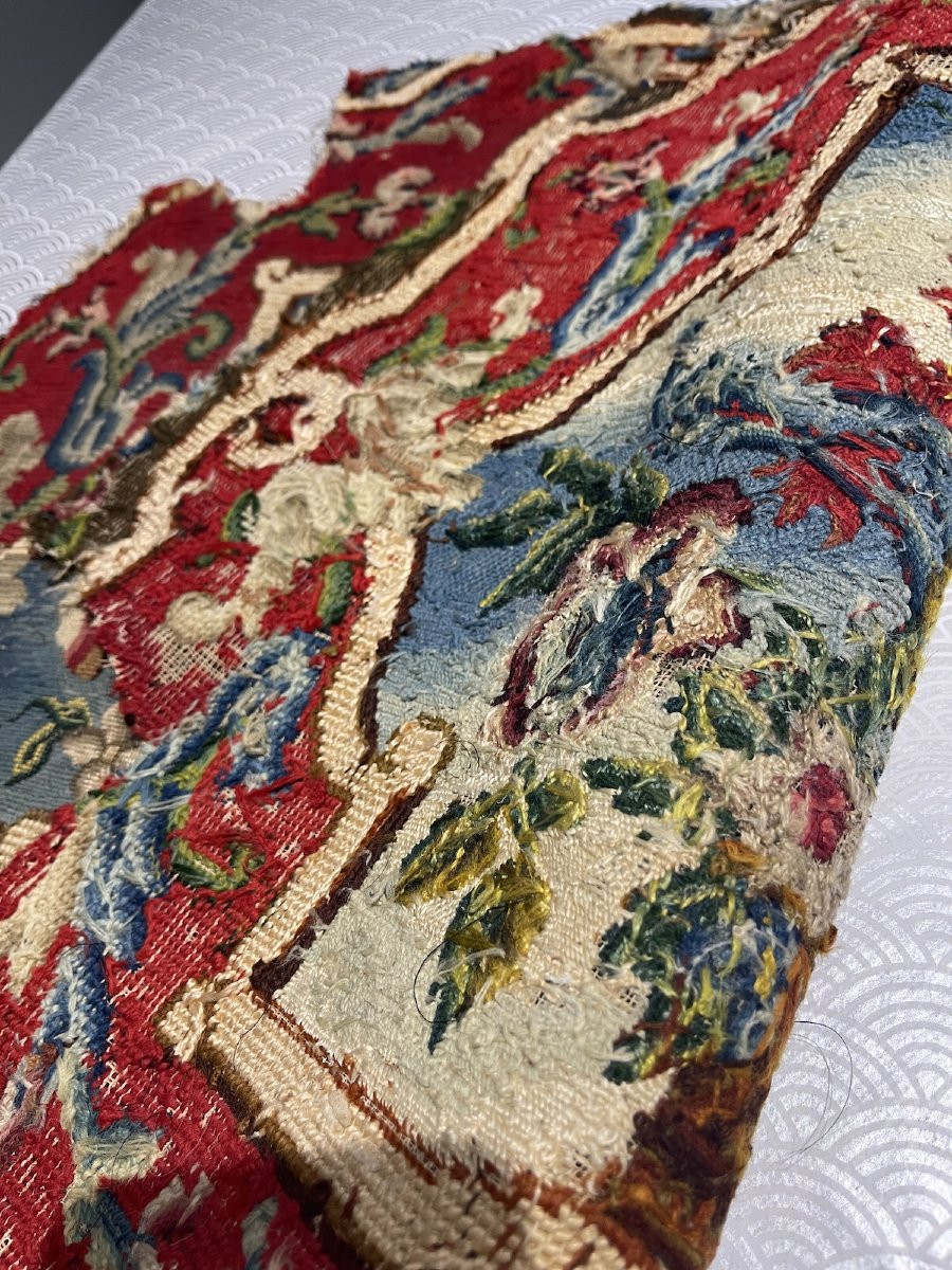  Petit Point Armchair Cover – 18th Century Tapestry, Floral Bouquet Design-photo-4