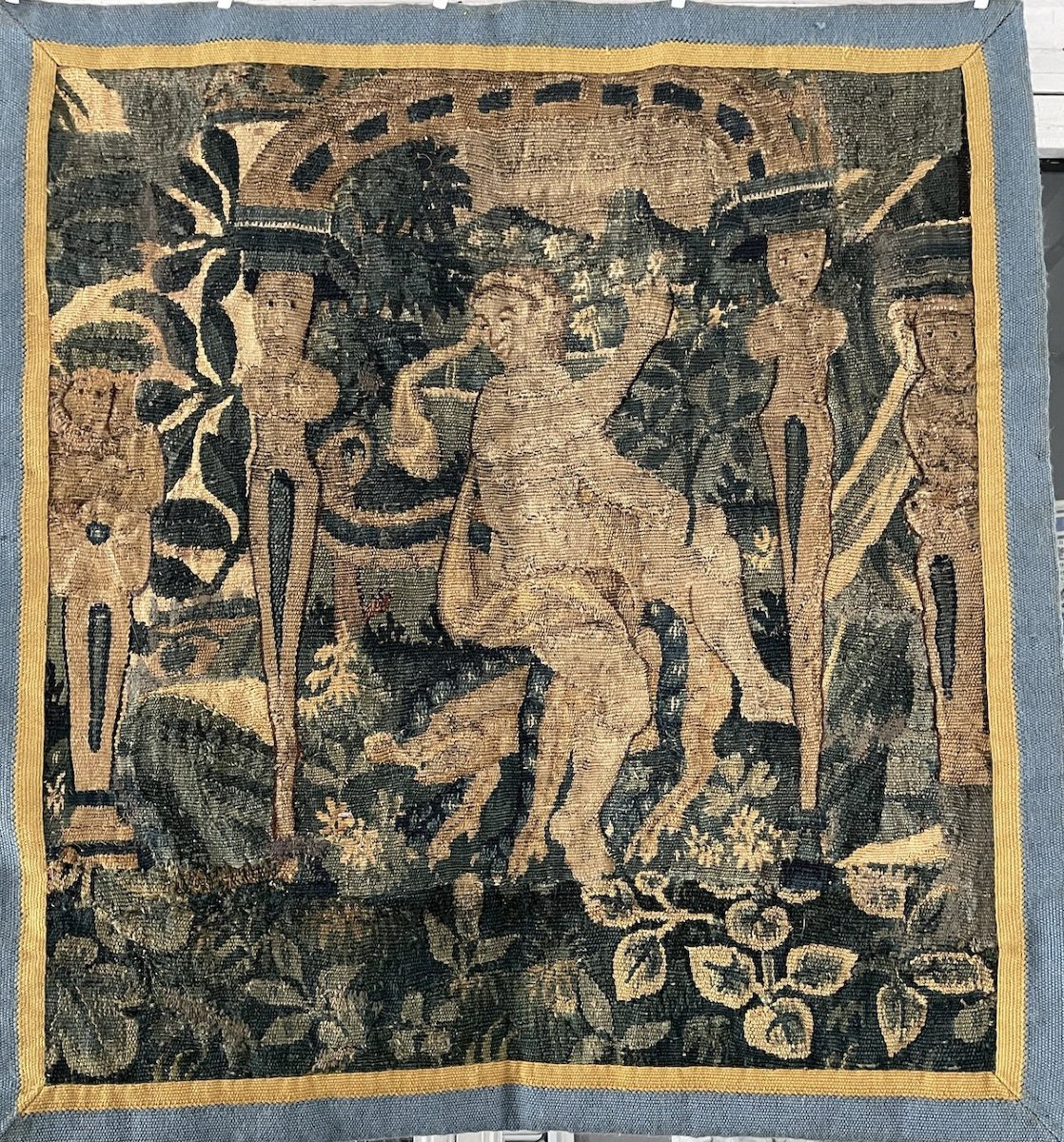 Aubusson Tapestry, 17th And 18th Centuries, Mythological Scene, Figures, Garden-photo-2