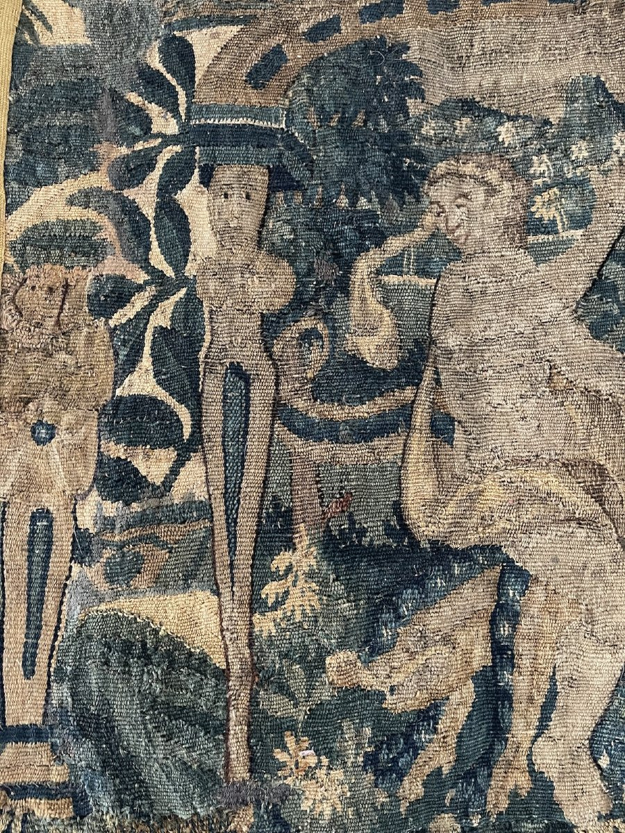 Aubusson Tapestry, 17th And 18th Centuries, Mythological Scene, Figures, Garden-photo-4