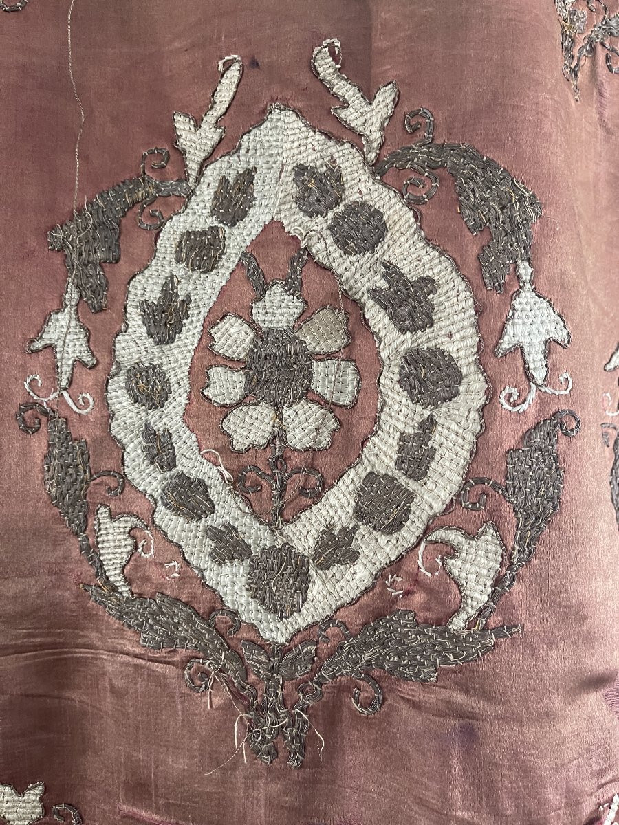 Metallic Thread Embroidered Silk Ottoman Hangings - Ottoman Empire, XIXᵉ Century-photo-4