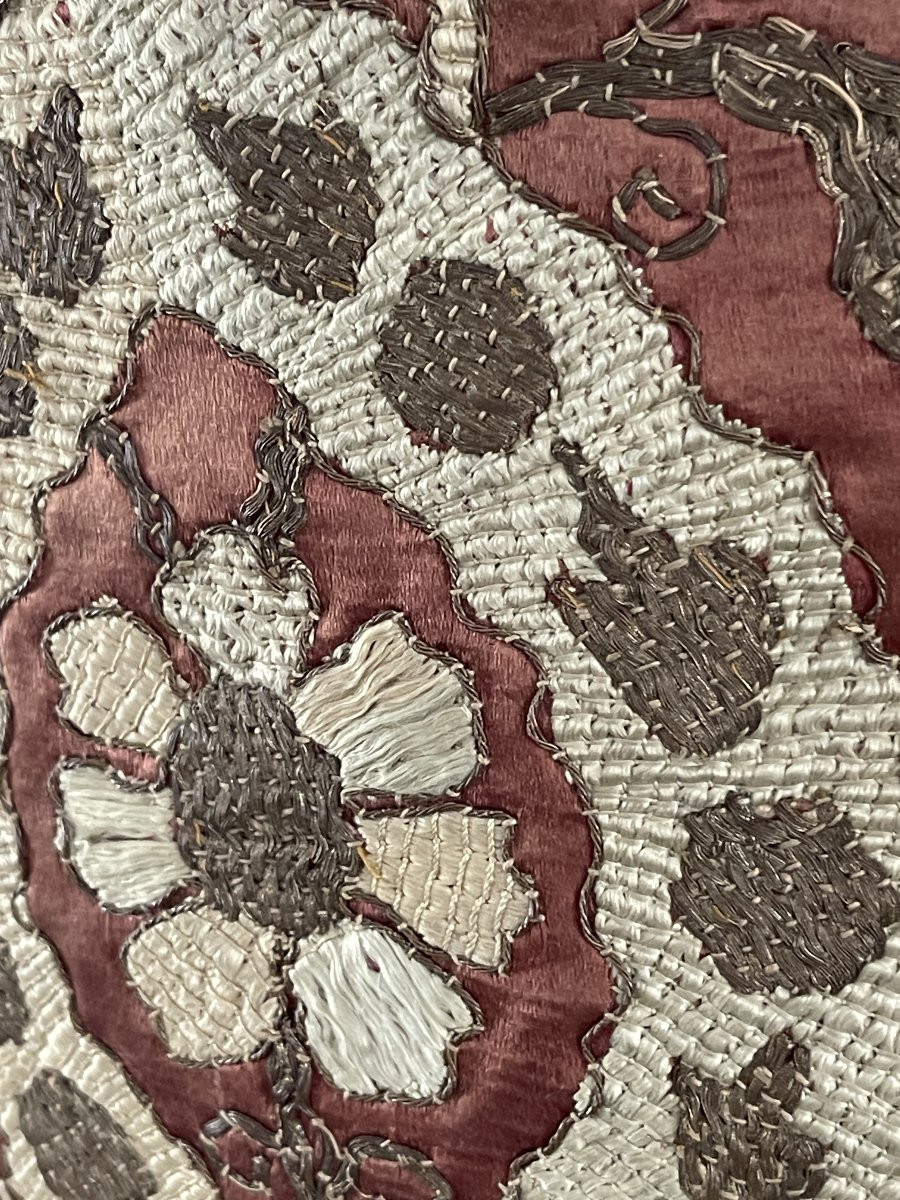 Metallic Thread Embroidered Silk Ottoman Hangings - Ottoman Empire, XIXᵉ Century-photo-3