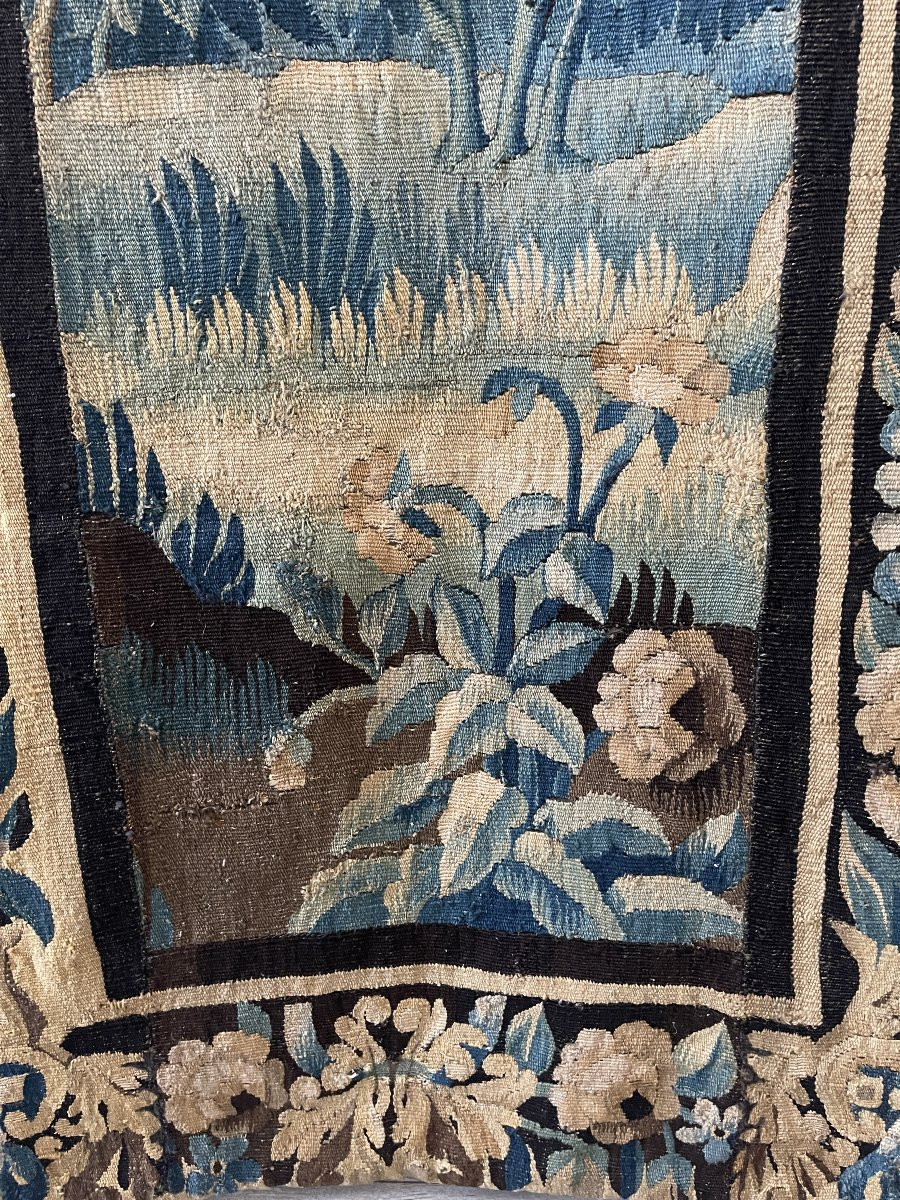 Tapisserie   Audenarde  Ancienne – Verdure – Seconde moitié du XVIIᵉ siècle-photo-3