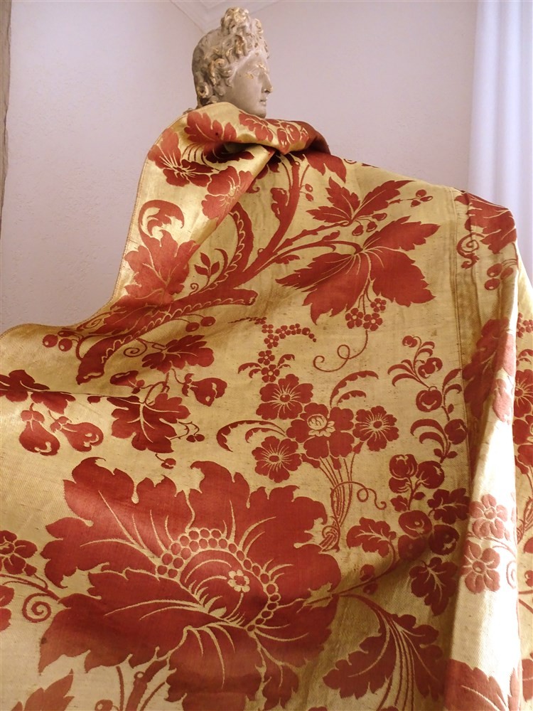Brocatelle Regency Period Curtain Linen And Silk High-end Decoration
