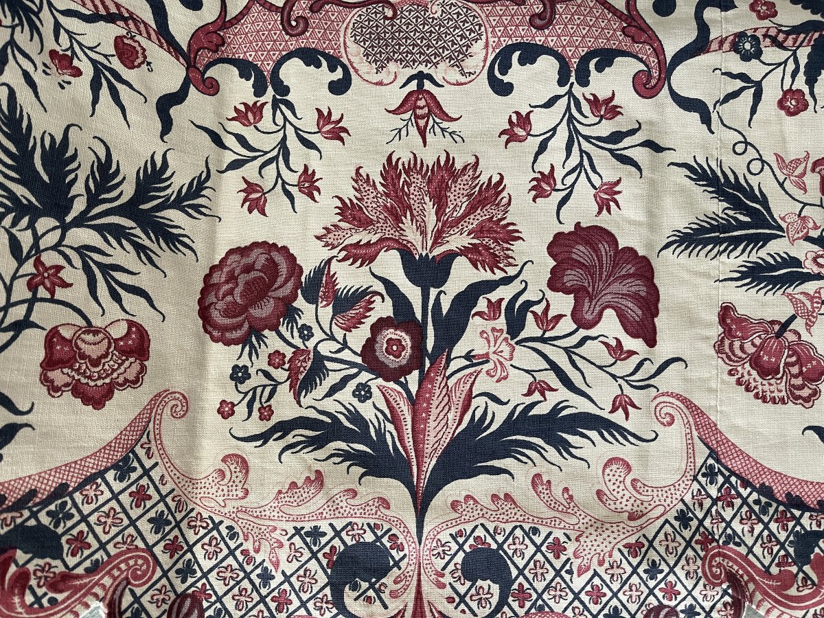Indian Linen Valance - End Of The XIXᵉ Century- 320 Cm X 40 Cm-photo-2