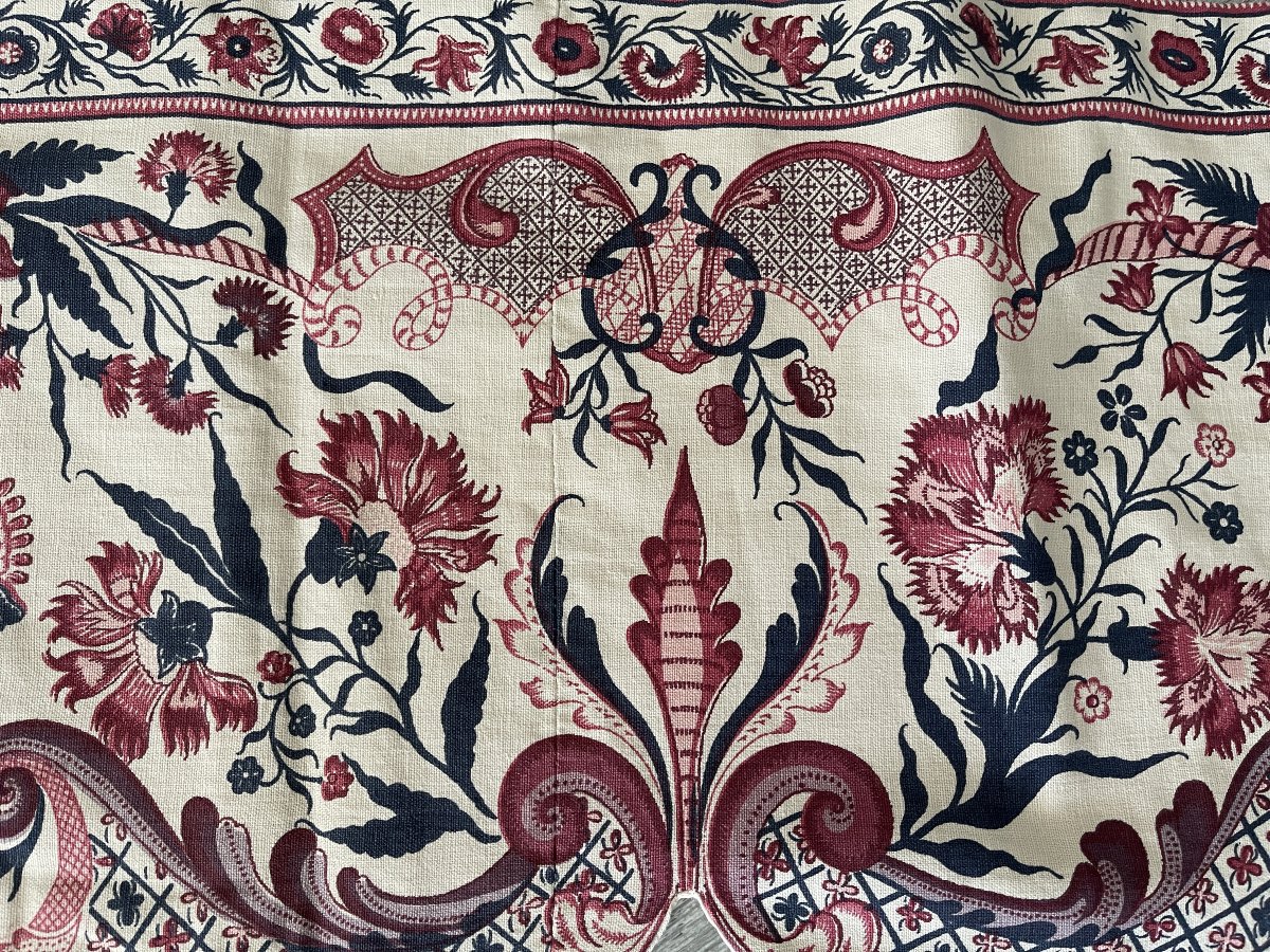 Indian Linen Valance - End Of The XIXᵉ Century- 320 Cm X 40 Cm-photo-3
