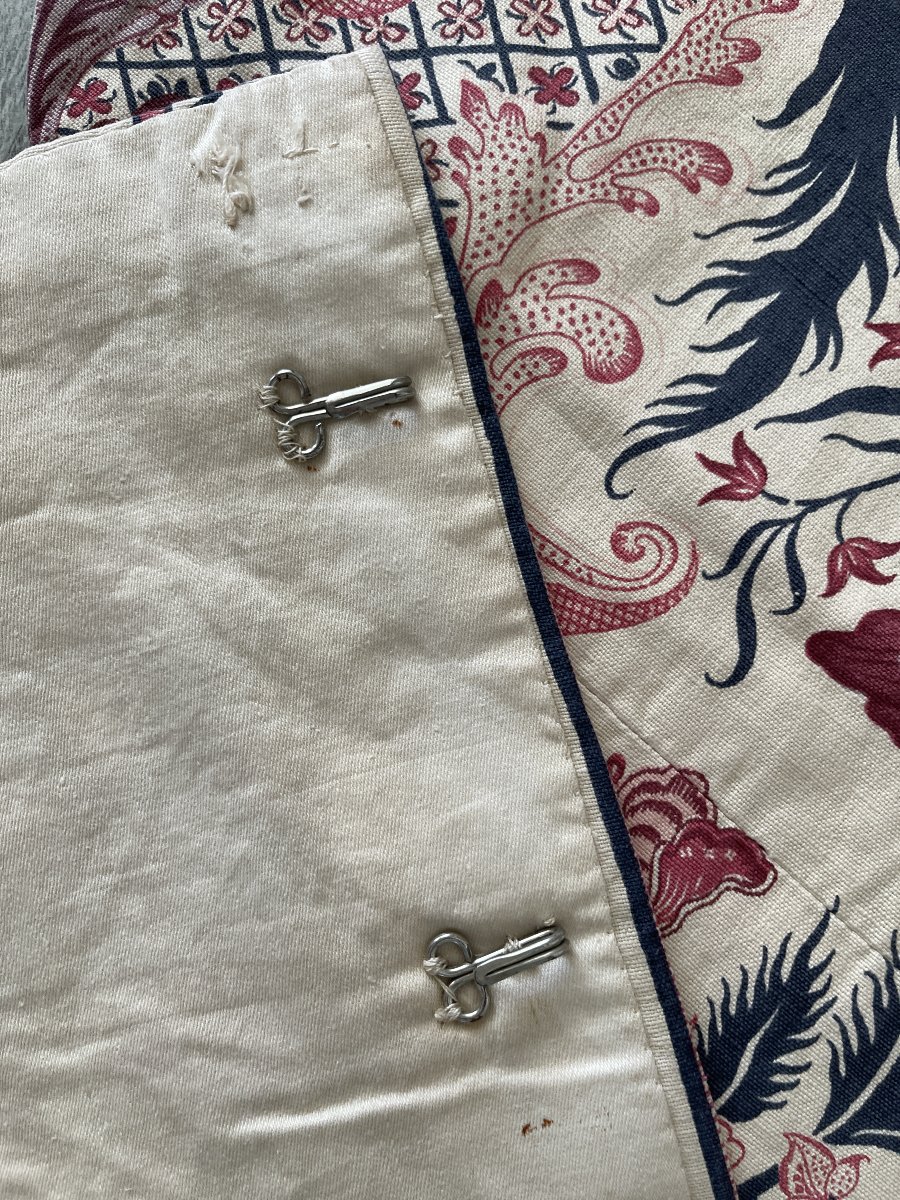 Indian Linen Valance - End Of The XIXᵉ Century- 320 Cm X 40 Cm-photo-3