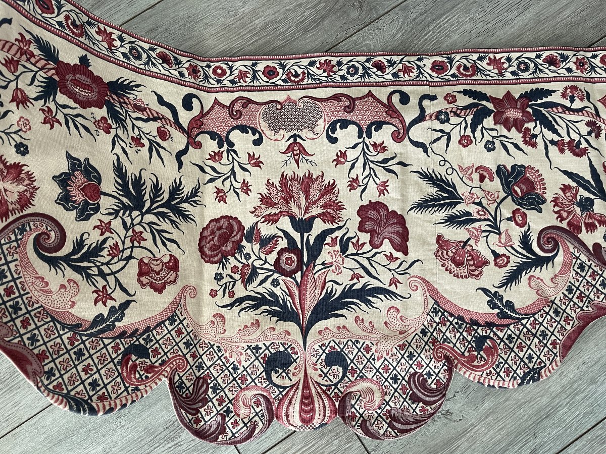 Indian Linen Valance - End Of The XIXᵉ Century- 320 Cm X 40 Cm-photo-5