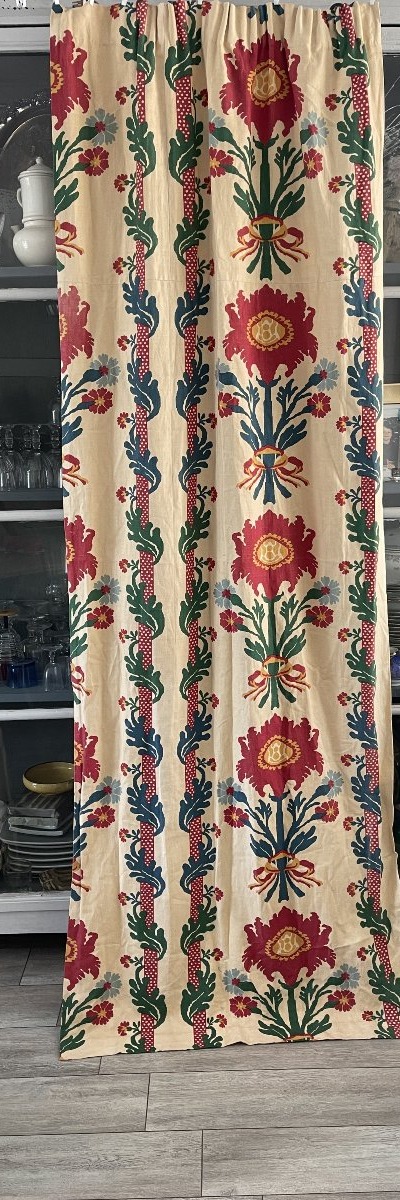 Portière Le Manach /Pierre Frey , modèle Victor Hugo ,décor floral polychrome-photo-2