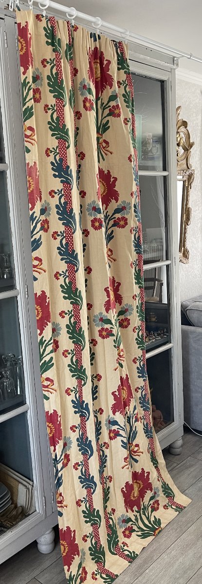 Portière Le Manach /Pierre Frey , modèle Victor Hugo ,décor floral polychrome-photo-1
