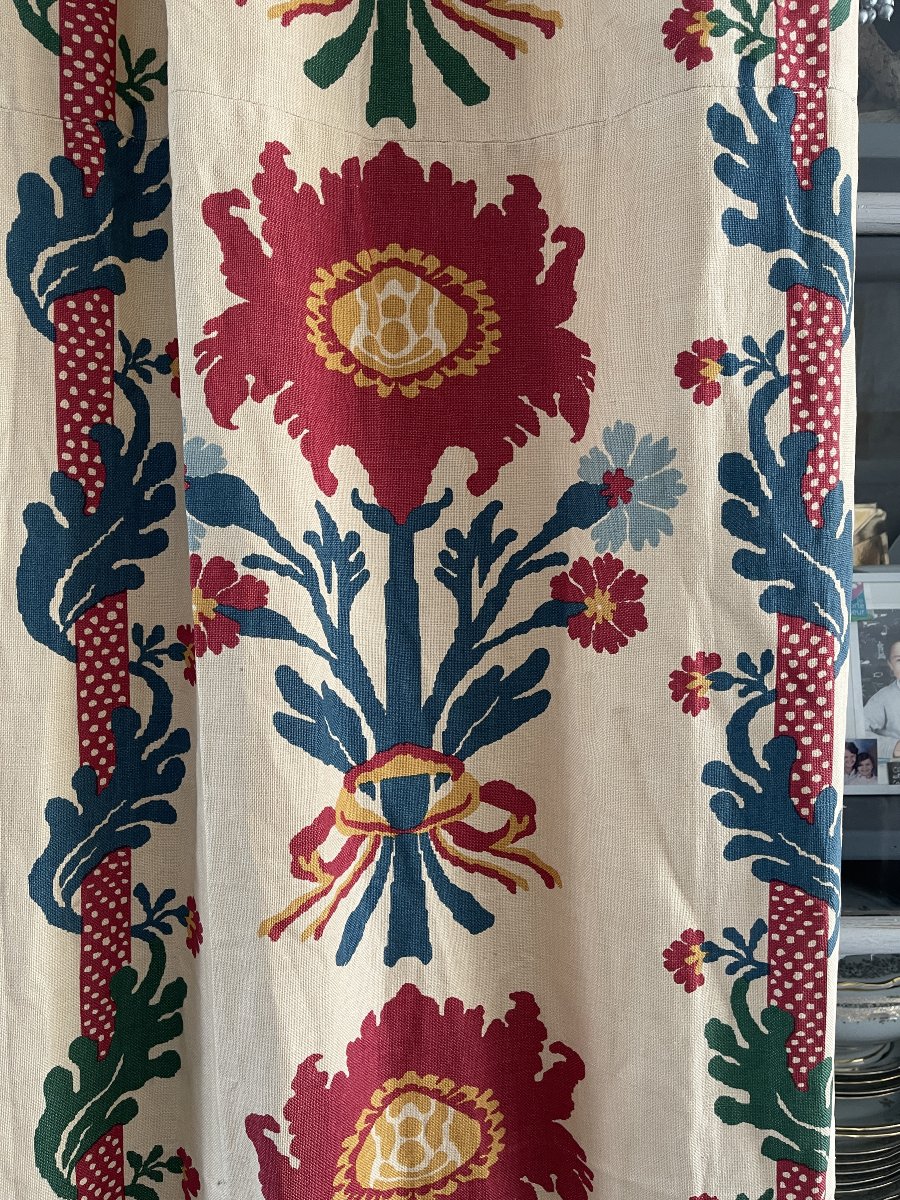 Portière Le Manach /Pierre Frey , modèle Victor Hugo ,décor floral polychrome-photo-3