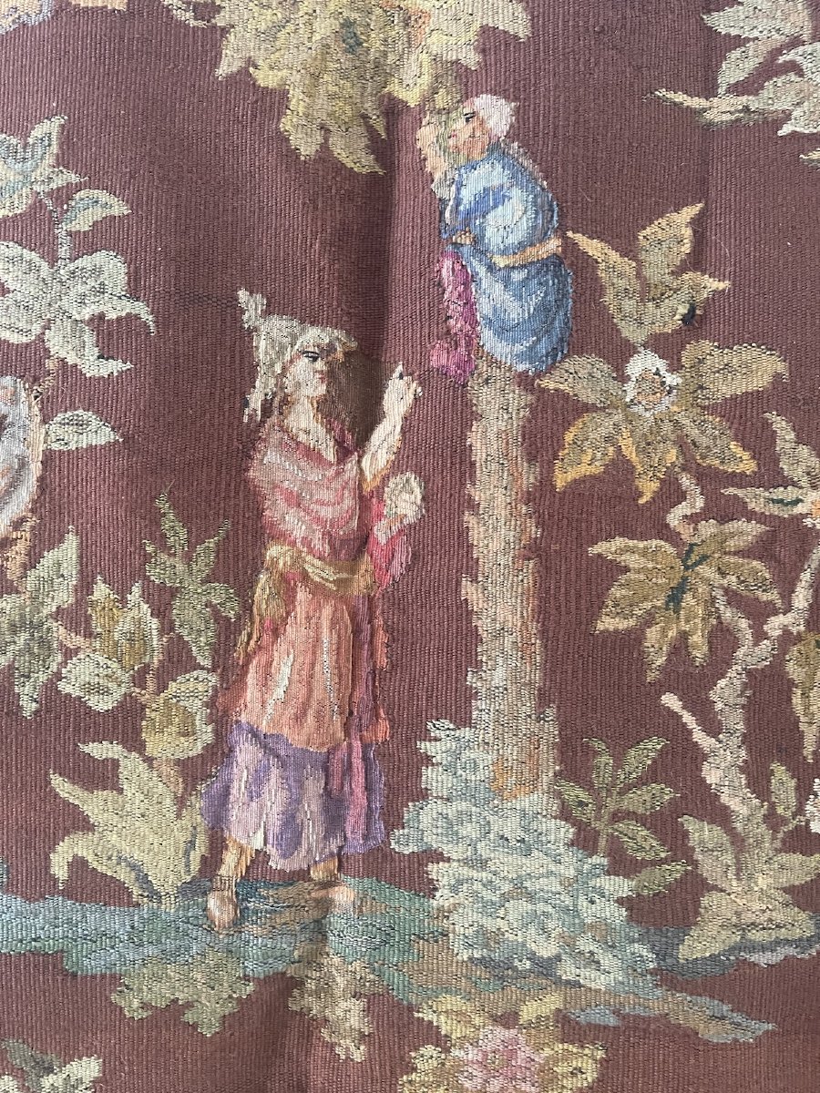 Tapisserie d'Aubusson – Décor de Chinoiseries – Époque XIXᵉ siècle-photo-1
