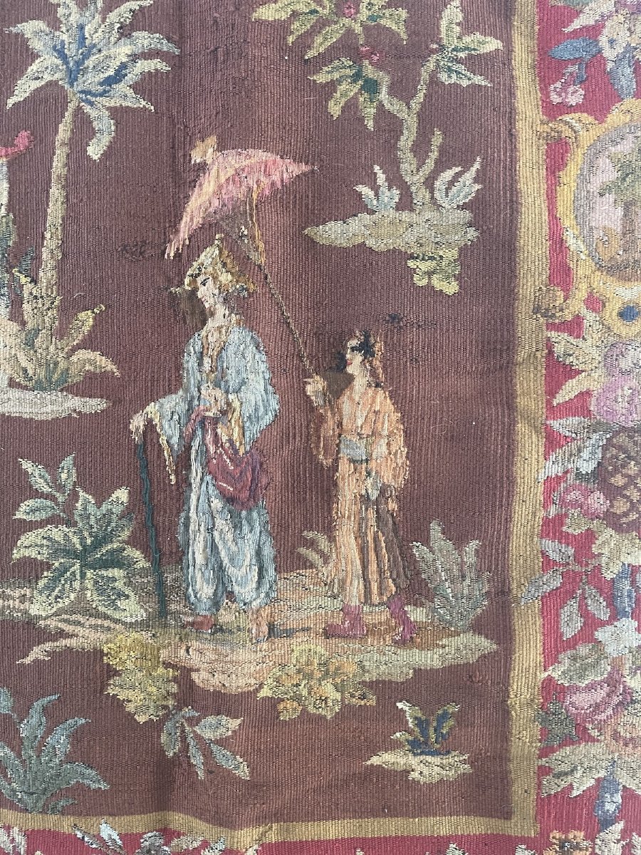 Tapisserie d'Aubusson – Décor de Chinoiseries – Époque XIXᵉ siècle-photo-3