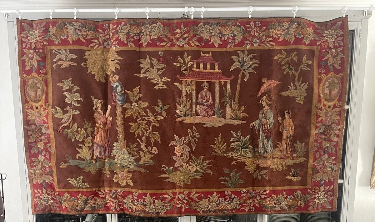 Tapisserie d'Aubusson – Décor de Chinoiseries – Époque XIXᵉ siècle