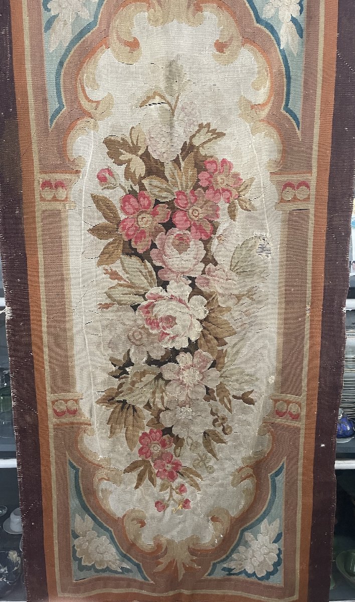 Tapisserie d'Aubusson, époque XIXᵉ siècle, décor floral -photo-1