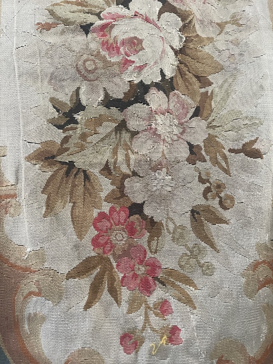 Tapisserie d'Aubusson, époque XIXᵉ siècle, décor floral -photo-3