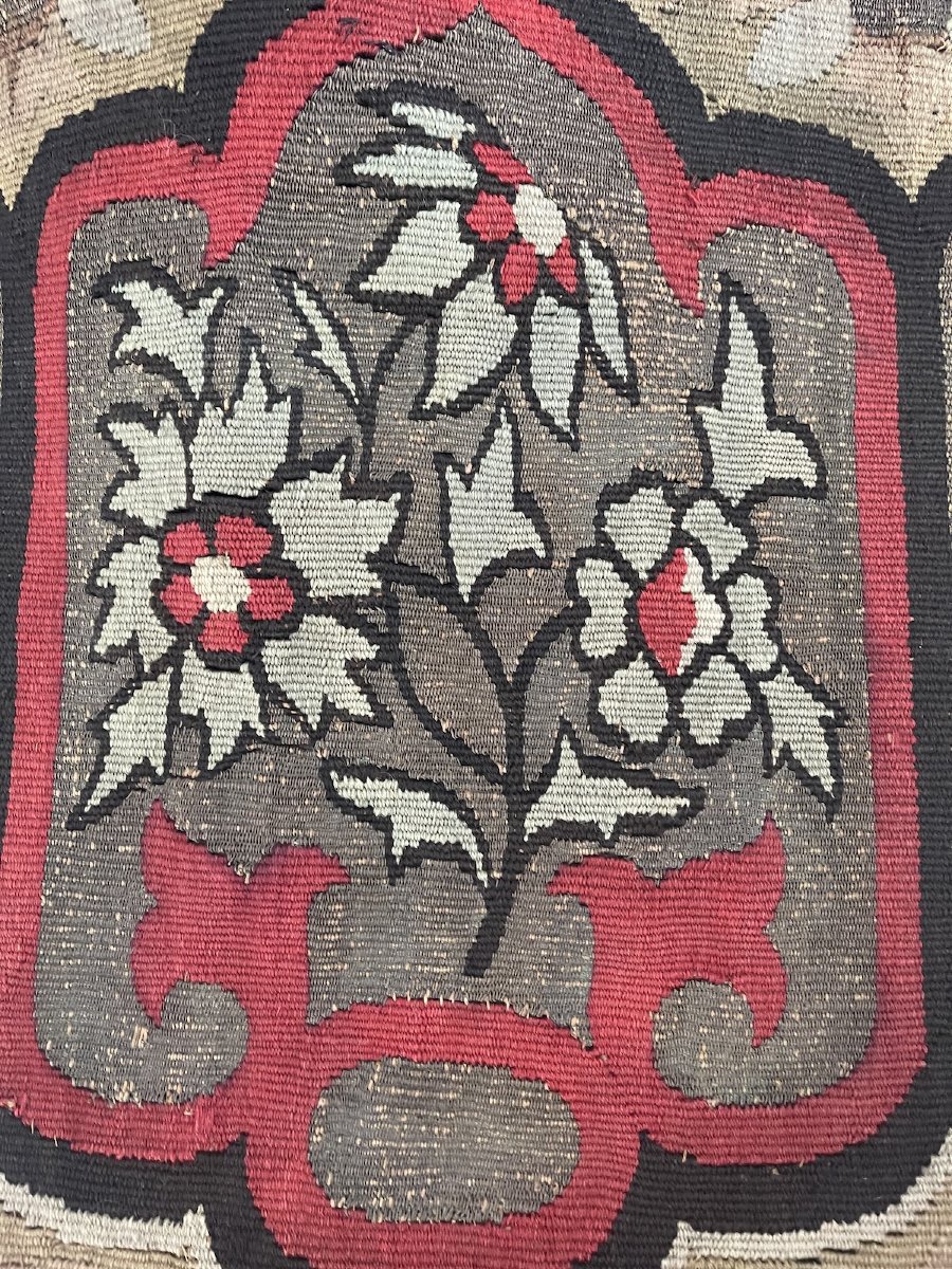 Bandeau en tapisserie d'Aubusson, époque XIXᵉ siècle décor floral-photo-3