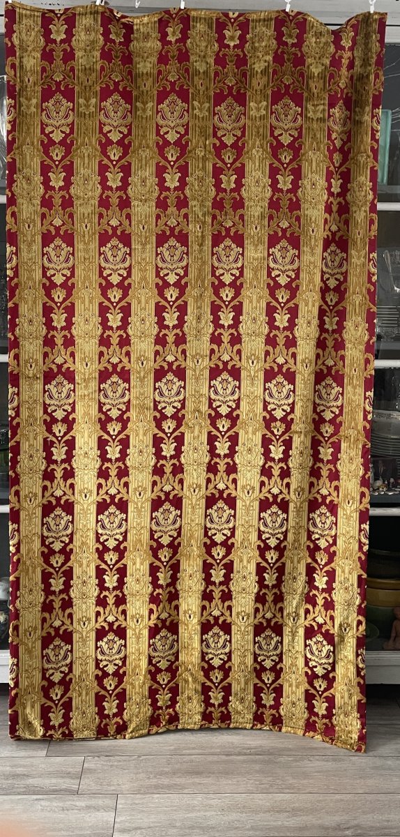 Velours d'ameublement à riche décor d'inspiration Renaissance esprit des velours de Gènes-photo-4