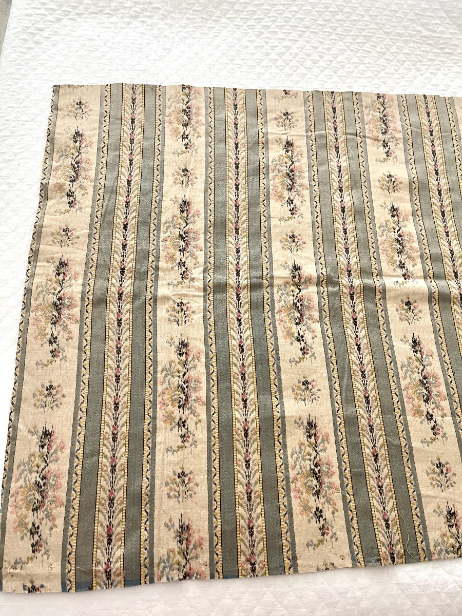 Jacquard Silk Fragment – Early 19th Century, Floral Design -photo-2