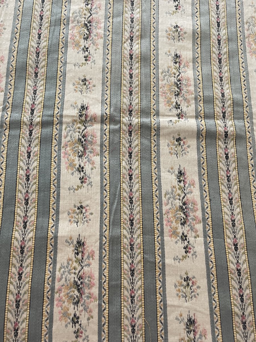 Jacquard Silk Fragment – Early 19th Century, Floral Design -photo-4