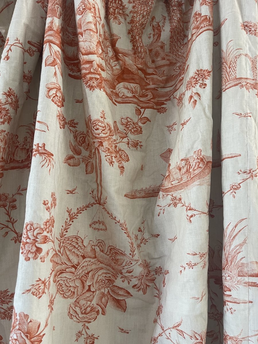 Une paire de  rideaux imprimés – Esprit Toile de Jouy ...246 cm x 267 cm-photo-2