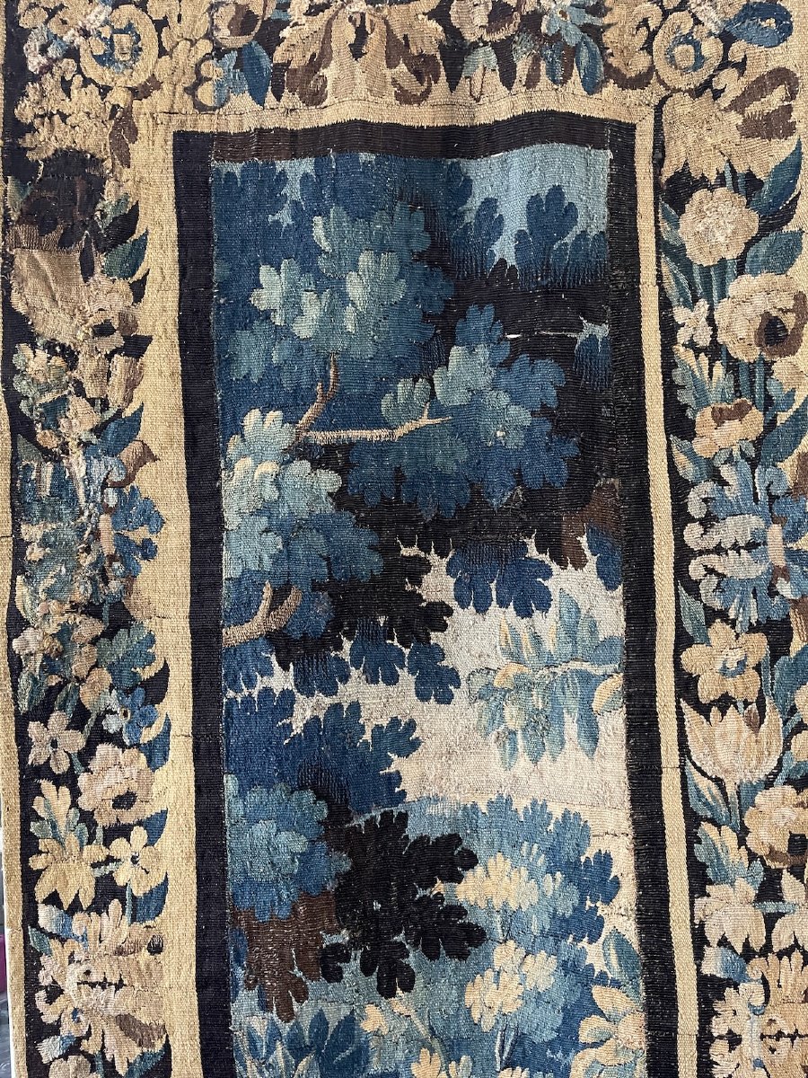 17th-century Aubusson Tapestry – Lush Landscape With Flowers-photo-2