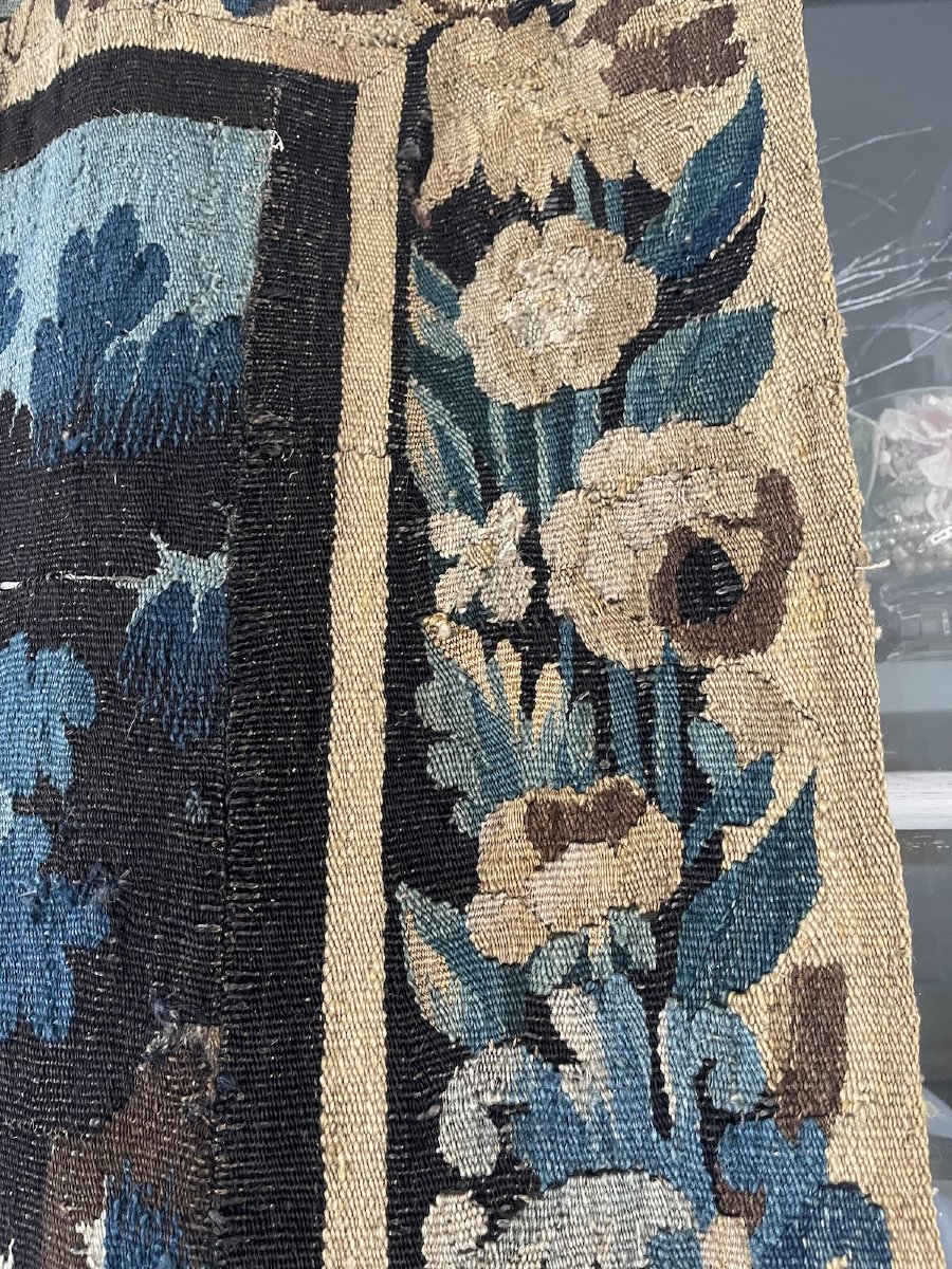 17th-century Aubusson Tapestry – Lush Landscape With Flowers-photo-1