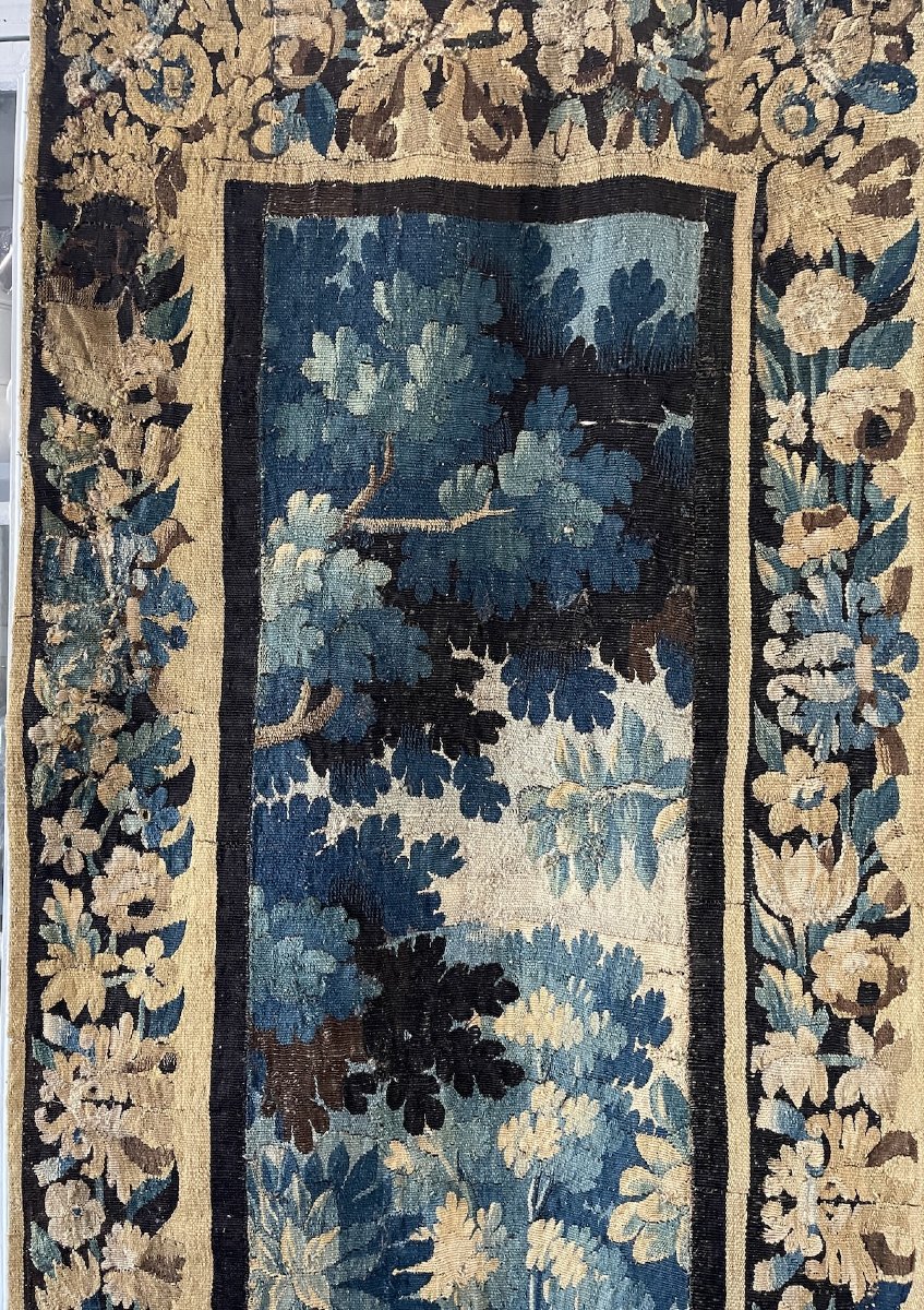 17th-century Aubusson Tapestry – Lush Landscape With Flowers-photo-2