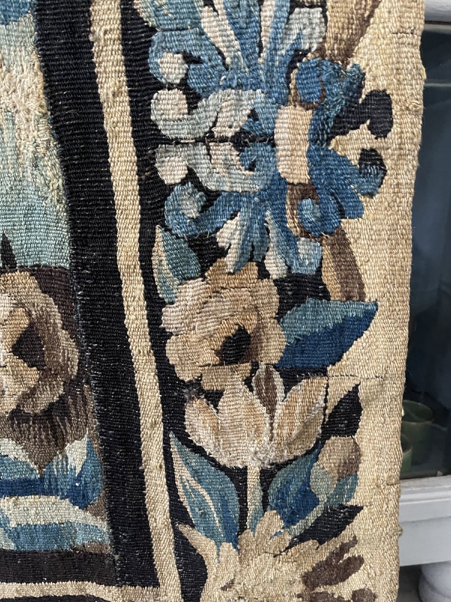 17th-century Aubusson Tapestry – Lush Landscape With Flowers-photo-5