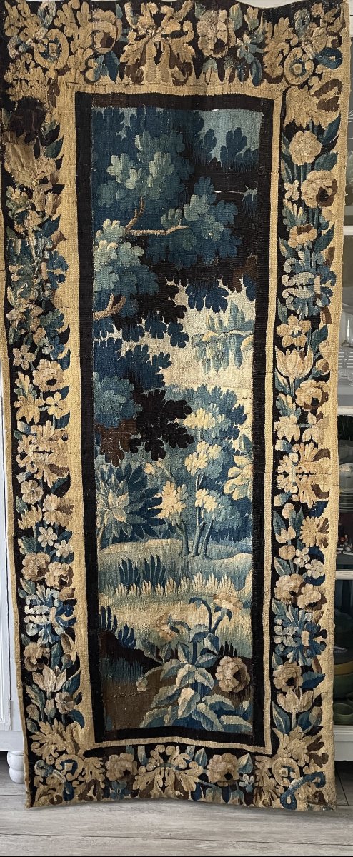 17th-century Aubusson Tapestry – Lush Landscape With Flowers