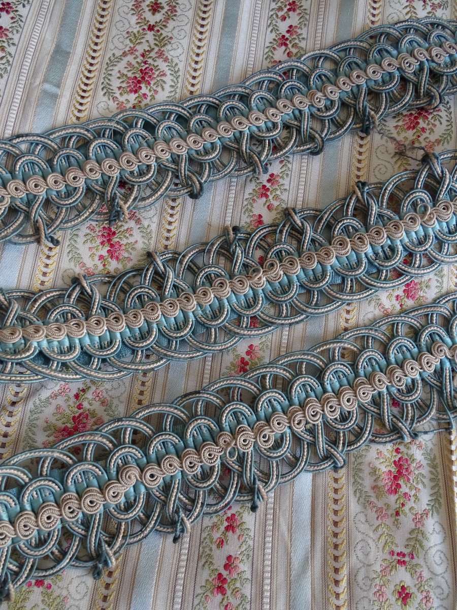 Métrage de passementerie ancienne en soie lyonnaise – XIXᵉ siècle