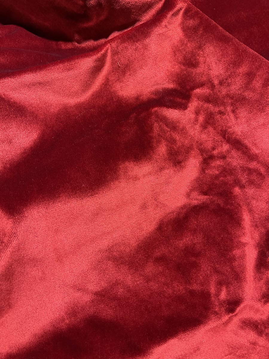 Fragment de velours rouge – Début du XXᵉ siècle-photo-3