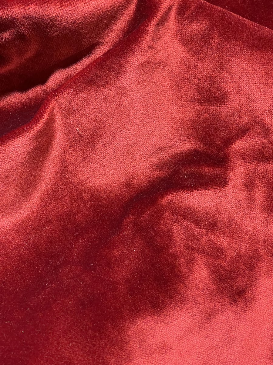 Fragment de velours rouge – Début du XXᵉ siècle-photo-4