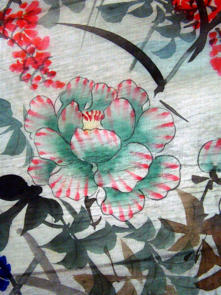 2 Peintures Japonaises Sur Voile De Soie XIXème -photo-5