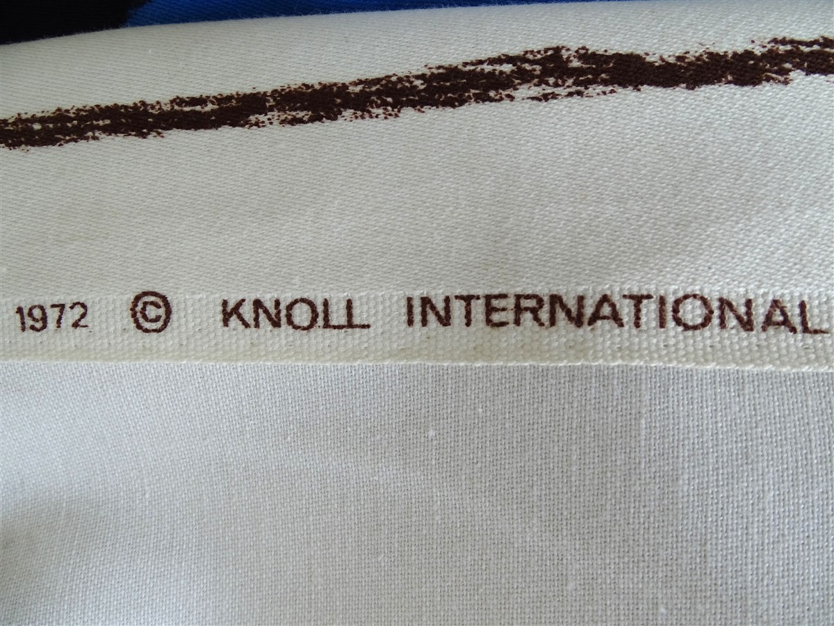 Tenture 1972 Knoll International Toile De Coton épaisse  .Gretl Et Léo Wolner Designer-photo-3
