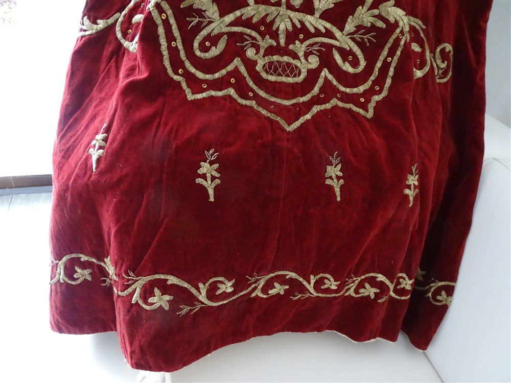 Art Ottoman Robe De Cérémonie En Velours De Soie Et Broderies Métalliques Turquie XIXème-photo-4