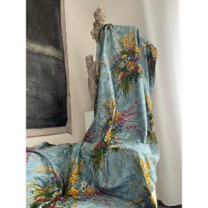 Pair Of Chintz Curtains With Spring Floral Decor 
