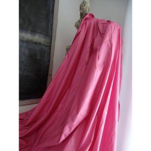 Paire De Rideaux En Soie Rose Poudré