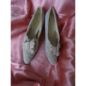 Paire de chaussures perlées en soie – Époque 1880 – Heennessy’s, New York