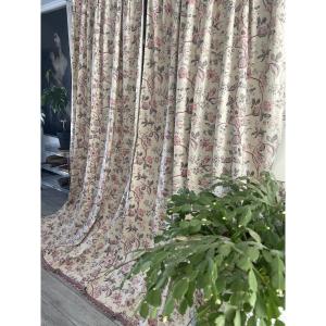 Pair Of Printed Curtains – Indian In Pastel Shades