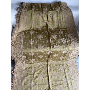 Portière Ou Panneau En Soie Et Lin – Époque XIXème