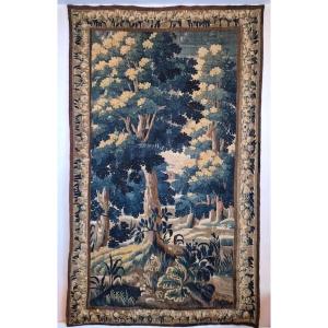 18th-century Aubusson Tapestry, Verdure At A Medieval Castle With Three Towers, Floral Border