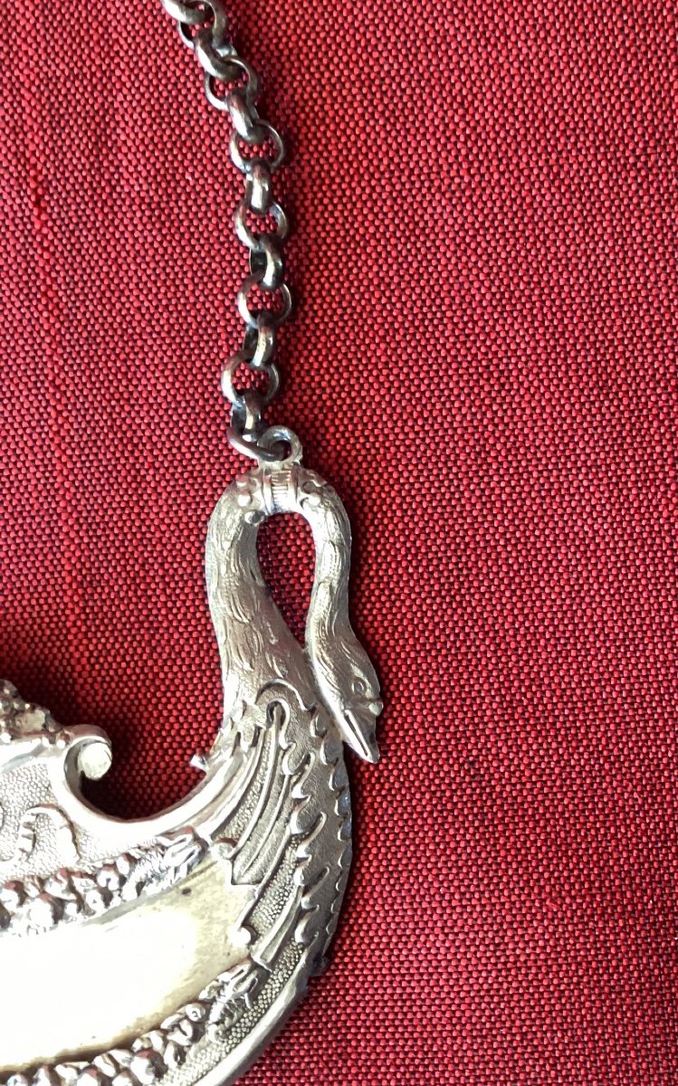 Four Label Holder For Carafon Silver XIX Century-photo-3