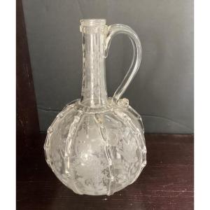 Carafe Verre Grave XVIII Hollande