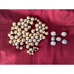 Lot De Boutons De La Marine III Empire