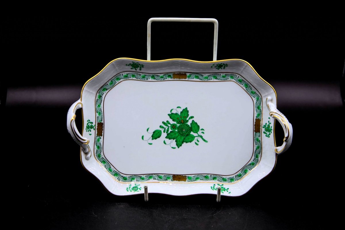 Very Nice Herend "apponyi" Tea Service In Green For 10 People, Chinese Bouquet-photo-5