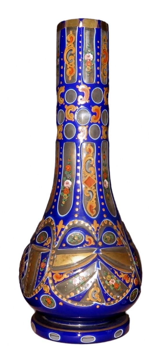 Antique De Narguilé De Bouteille En Verre De Bohème Pour Le Marché Ottoman