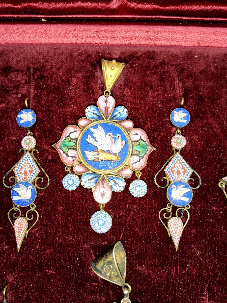 Grand Tour Micromosaiques Parure  Divers Motifs Disponibiles Dans La Collection-photo-2