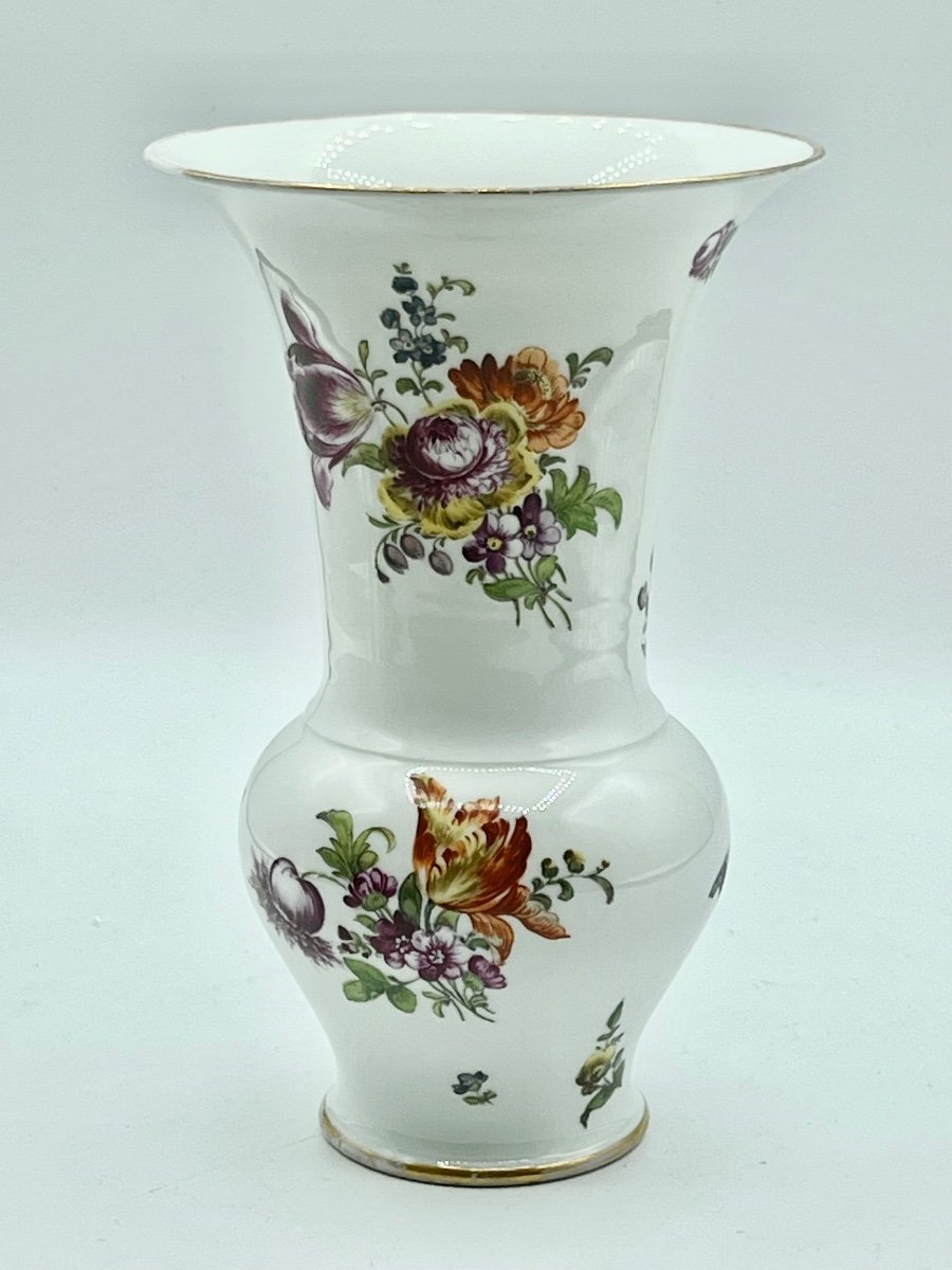 Meissen Augustus Rex Porcelain Flower Vase-photo-2